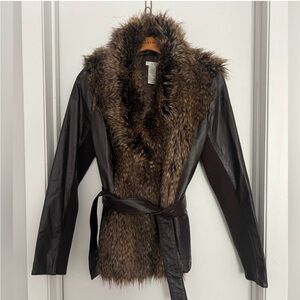 Cache brown leather jacket